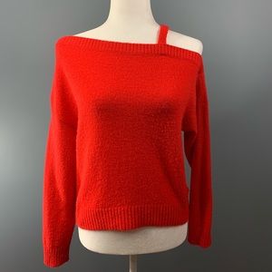🧡 Off the Shoulder Orange Sweater in XS